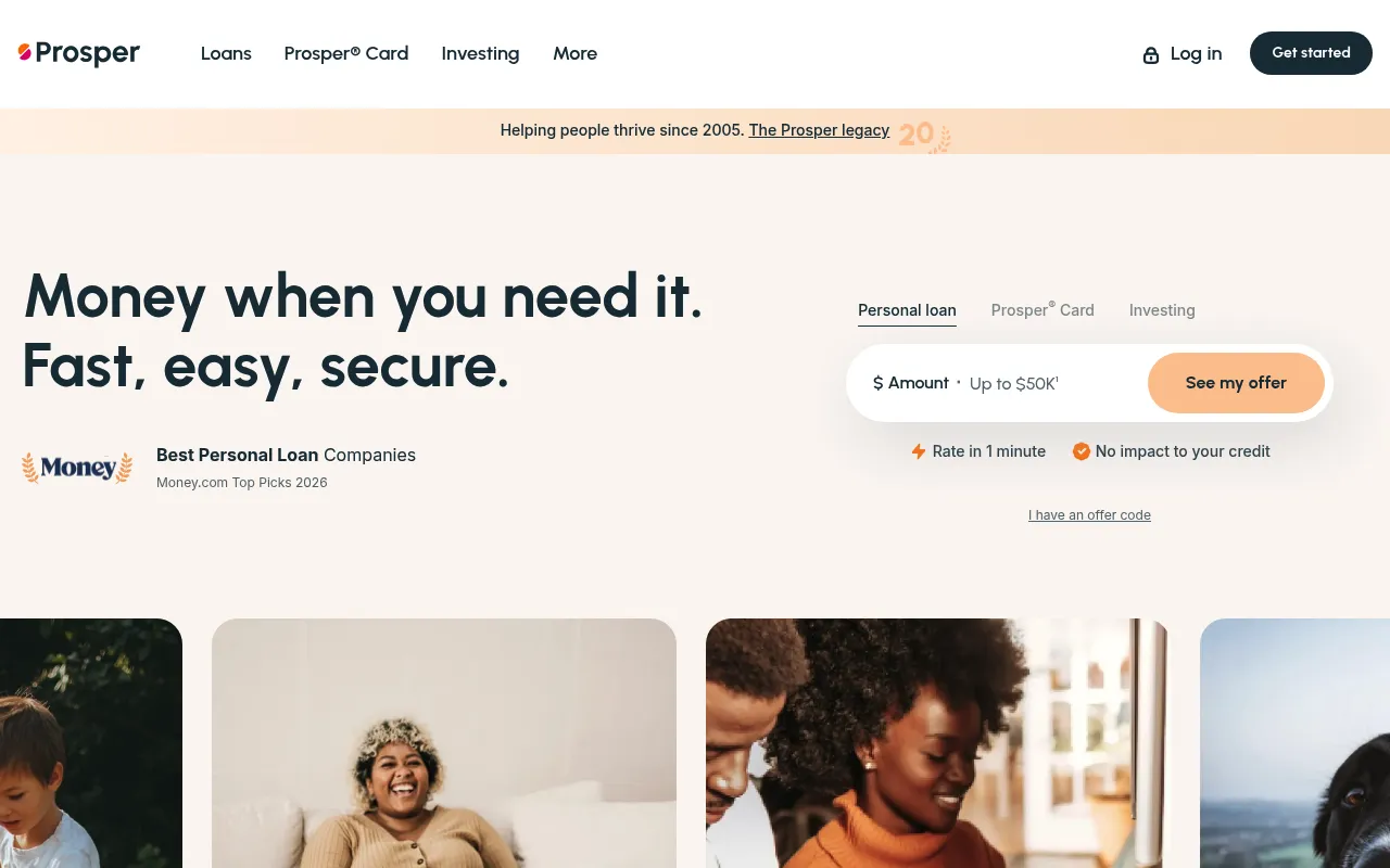 Prosper screenshot