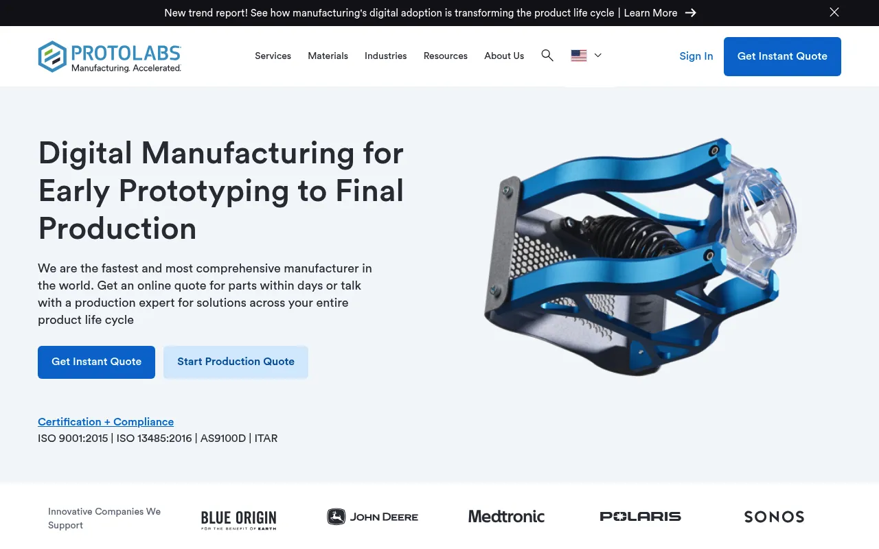 Protolabs screenshot
