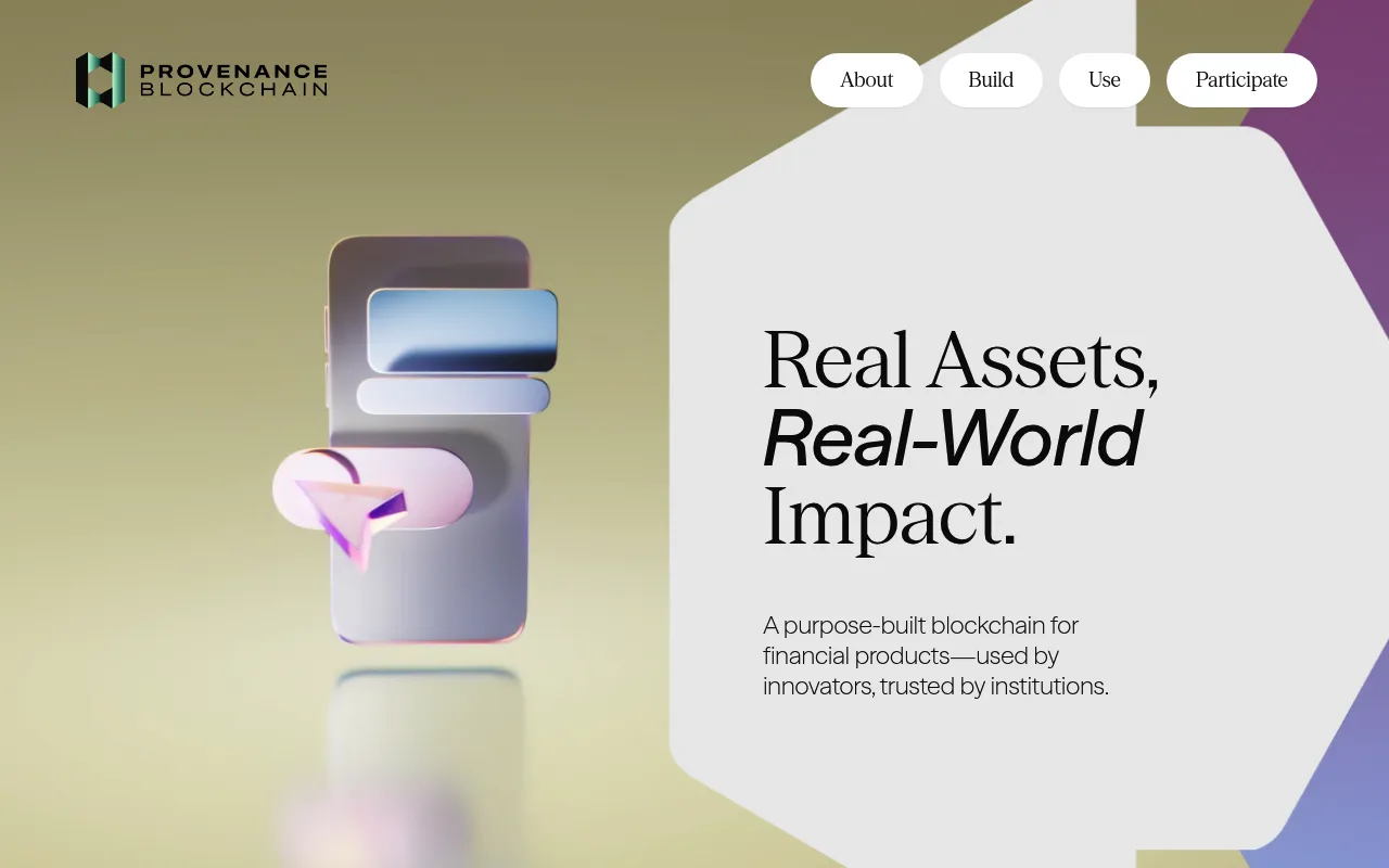 Provenance Blockchain screenshot