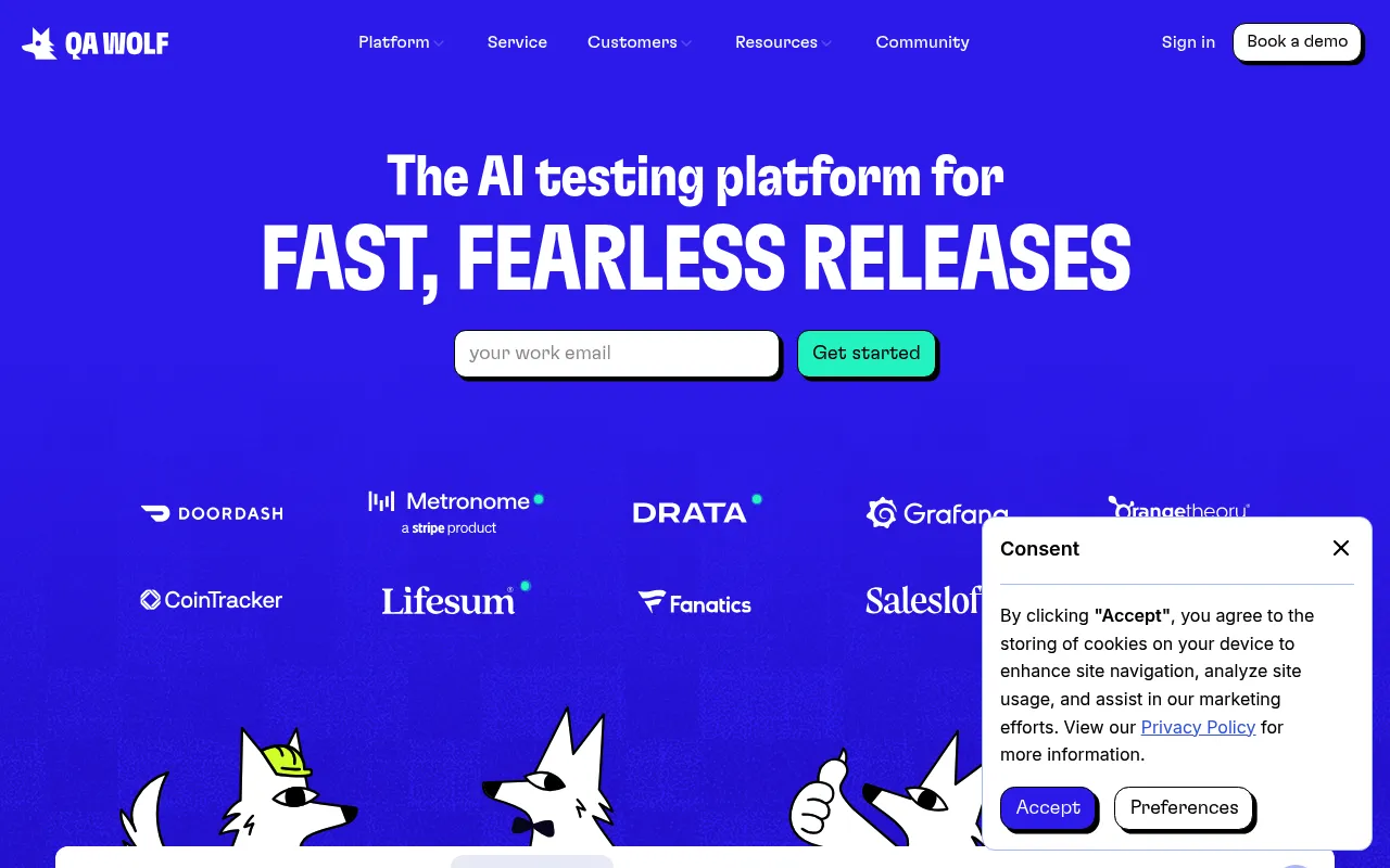 QA Wolf screenshot