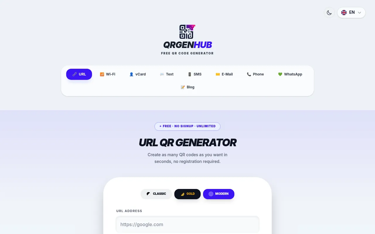 QRGenHub screenshot