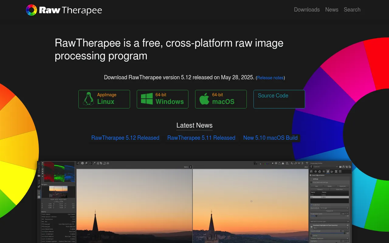 RawTherapee screenshot