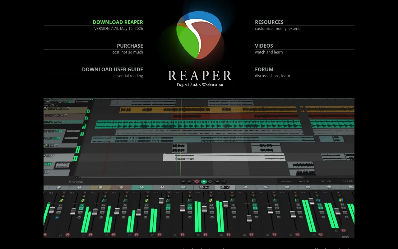 REAPER screenshot