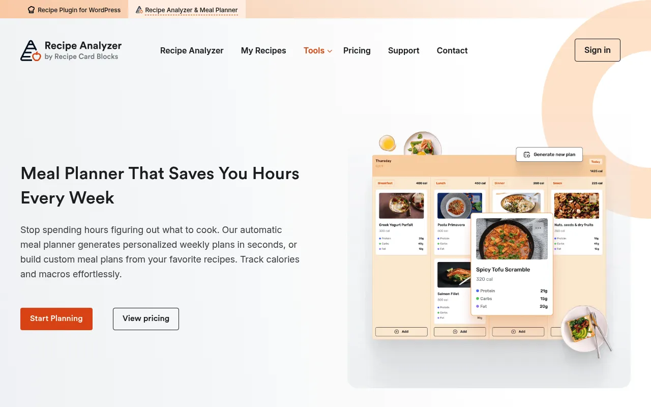Recipe Card Blocks screenshot