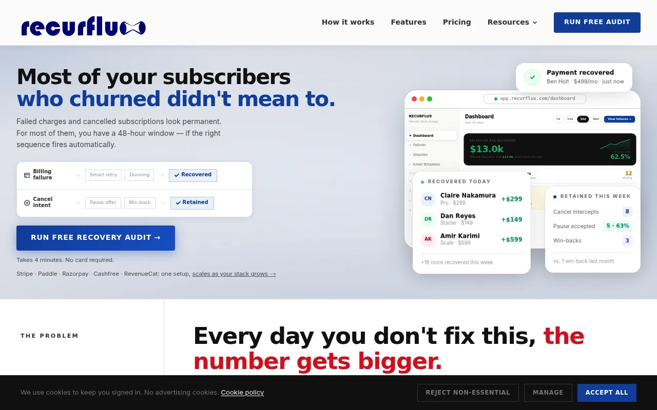 Recurflux screenshot