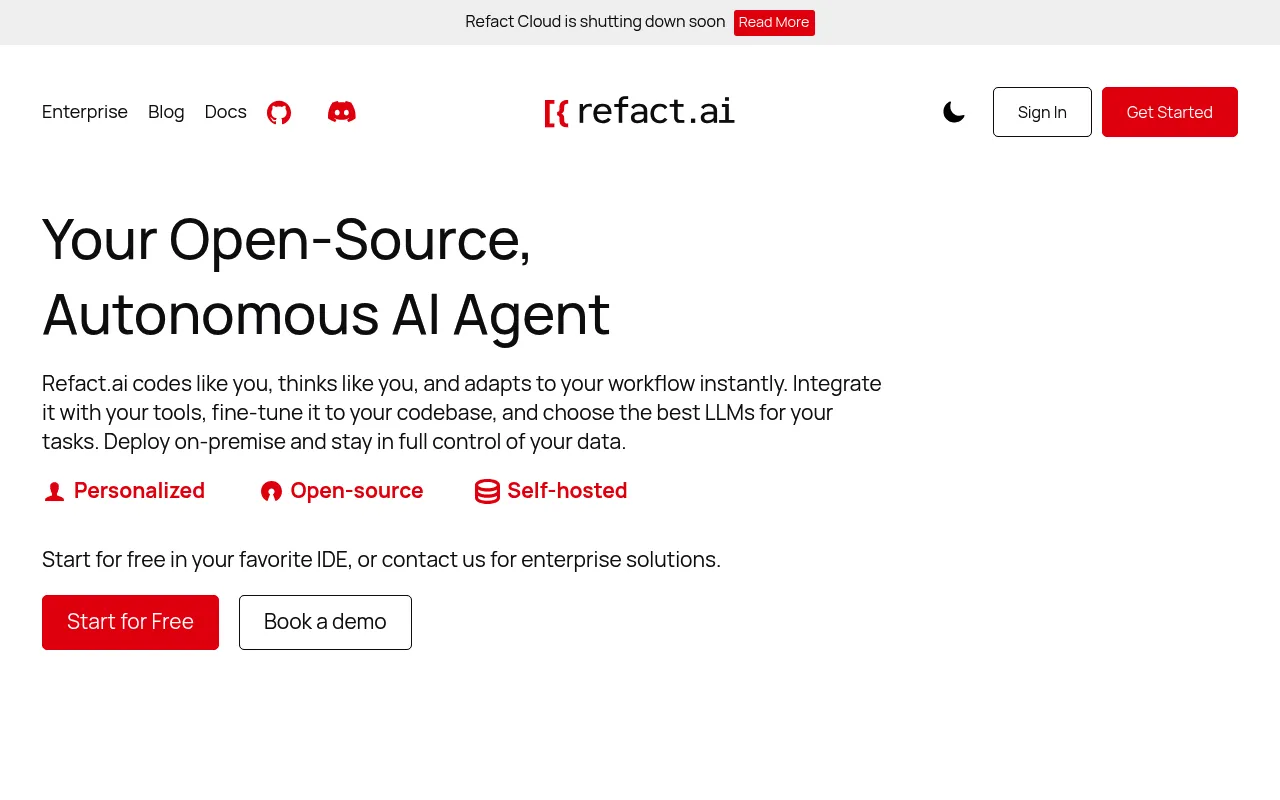 Refact.ai screenshot
