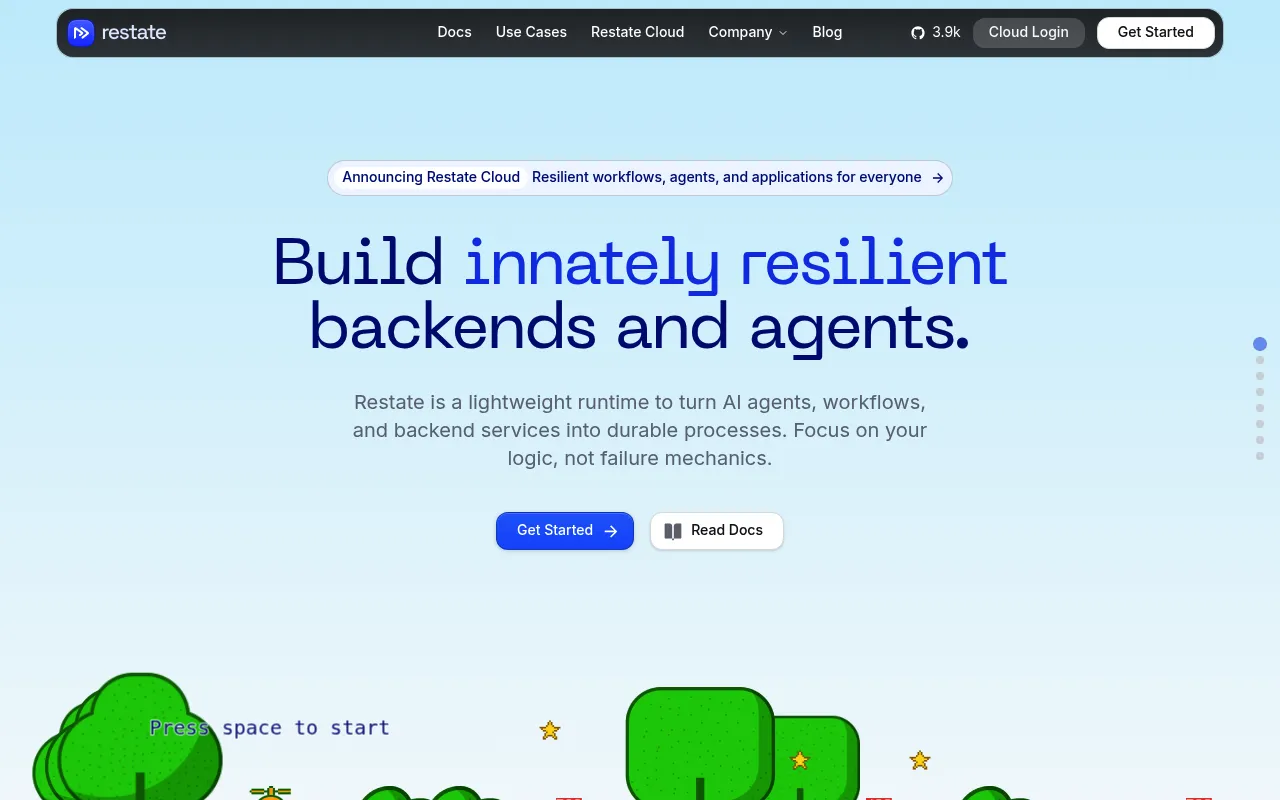 Restate screenshot