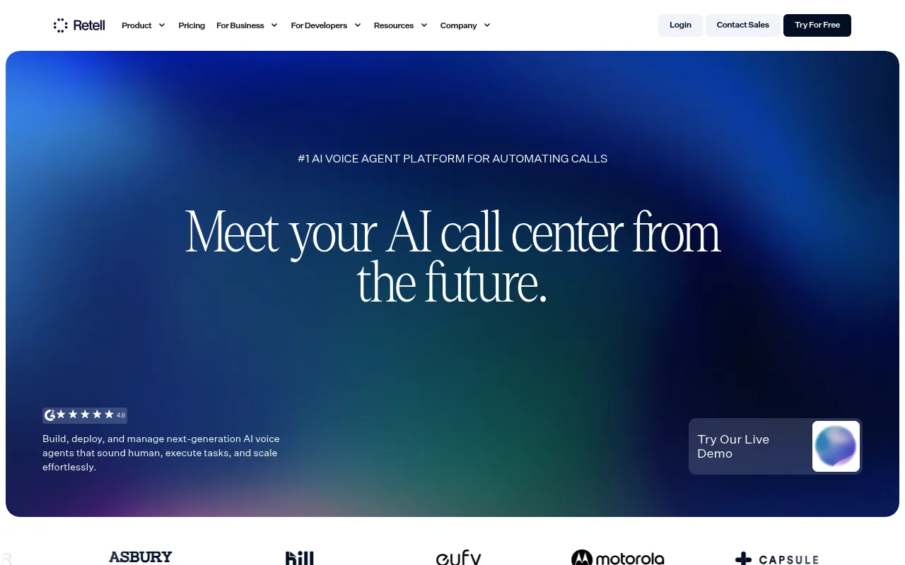 Retell AI screenshot