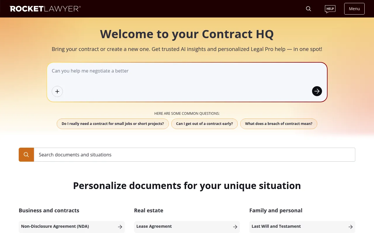 Rocket Lawyer screenshot