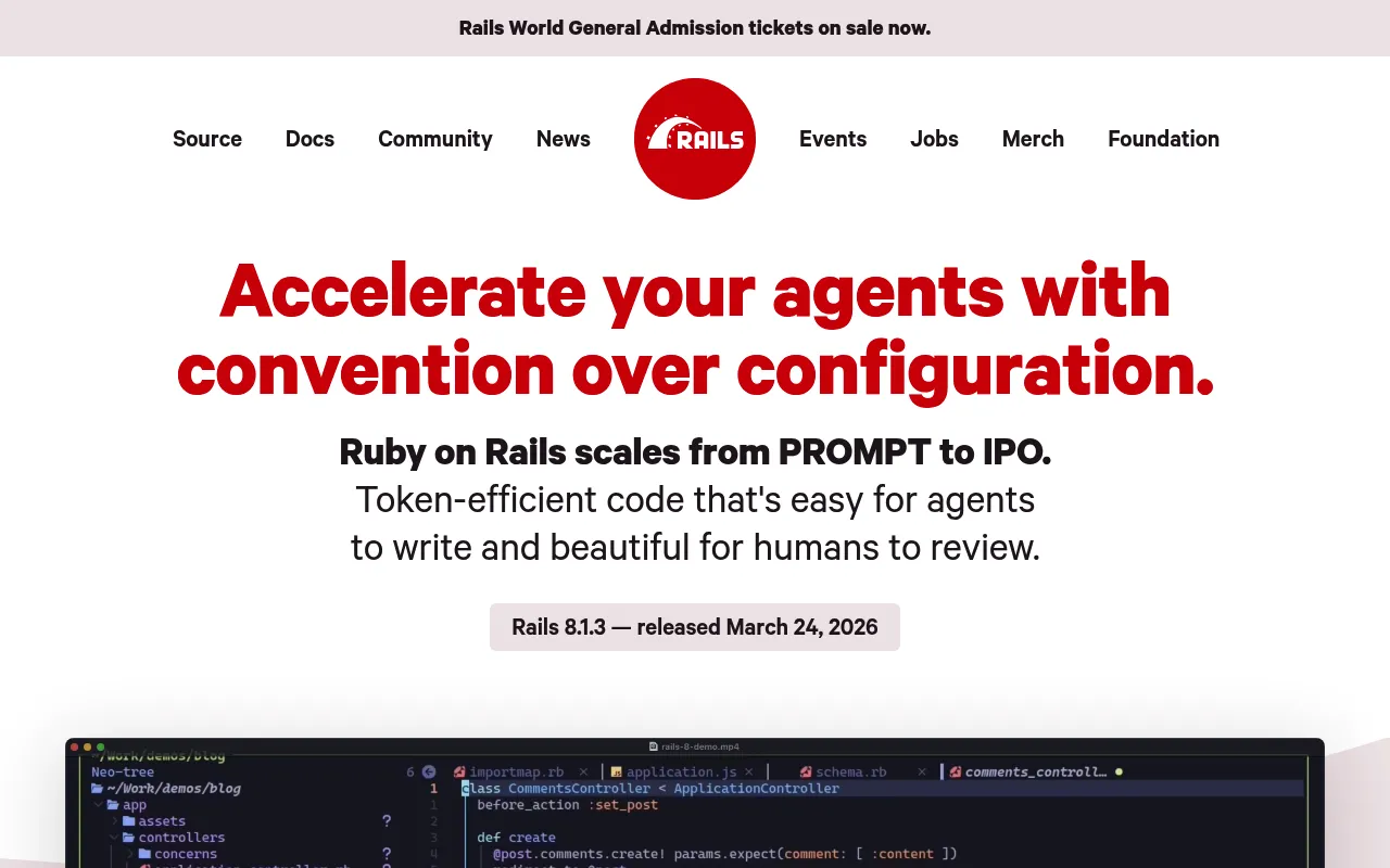 Ruby on Rails screenshot