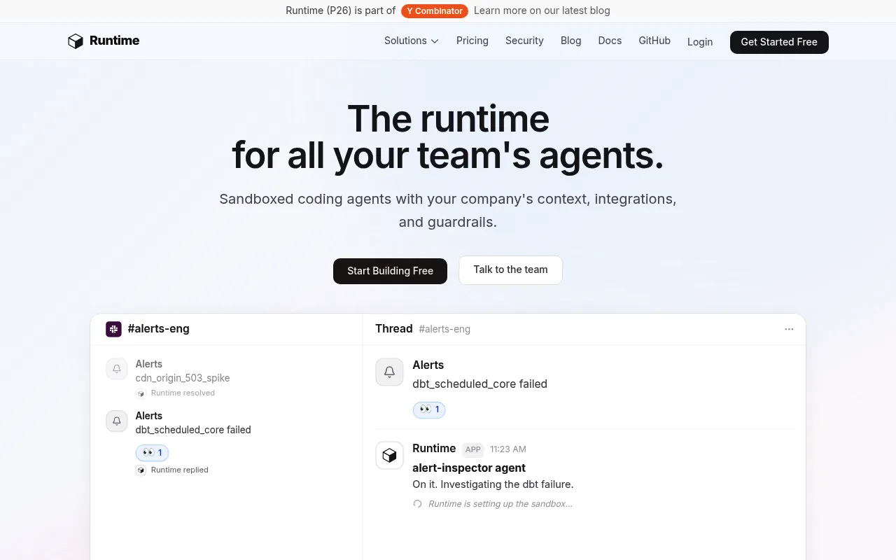 Runtime screenshot