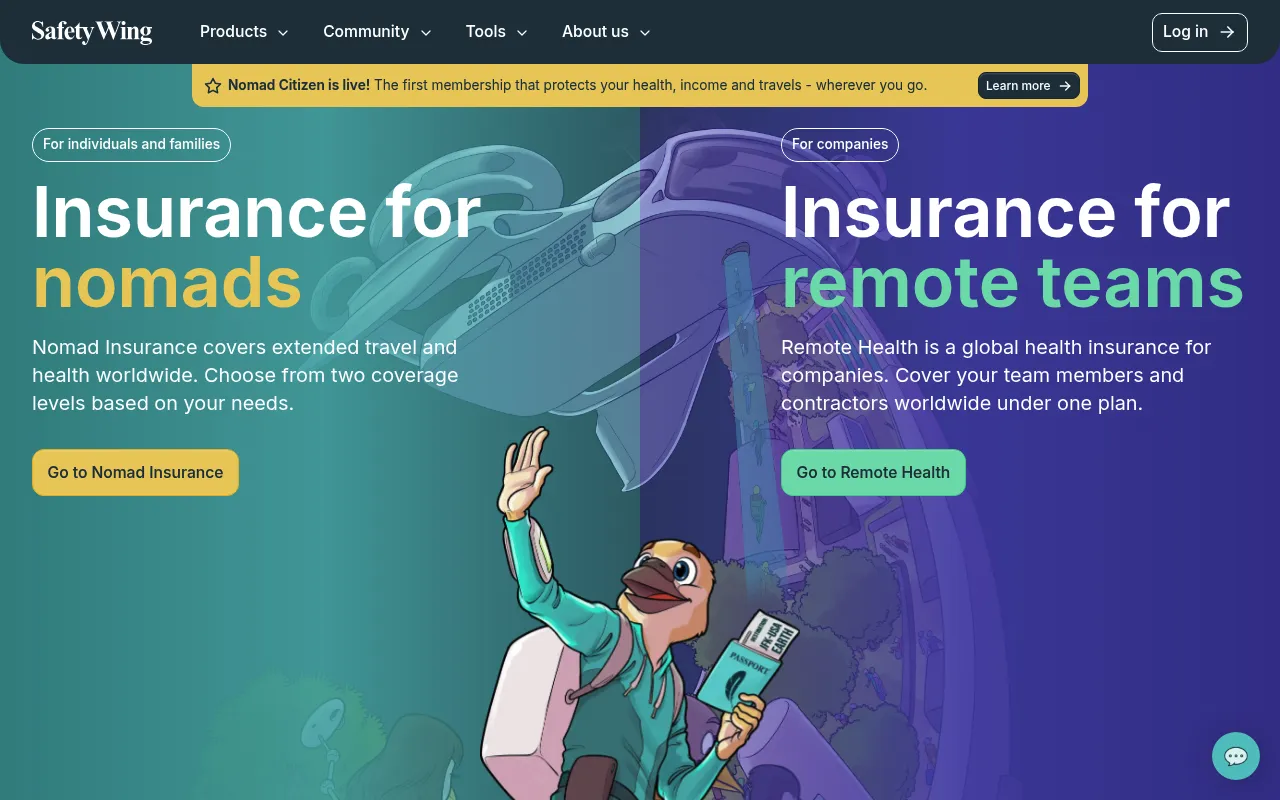 SafetyWing screenshot