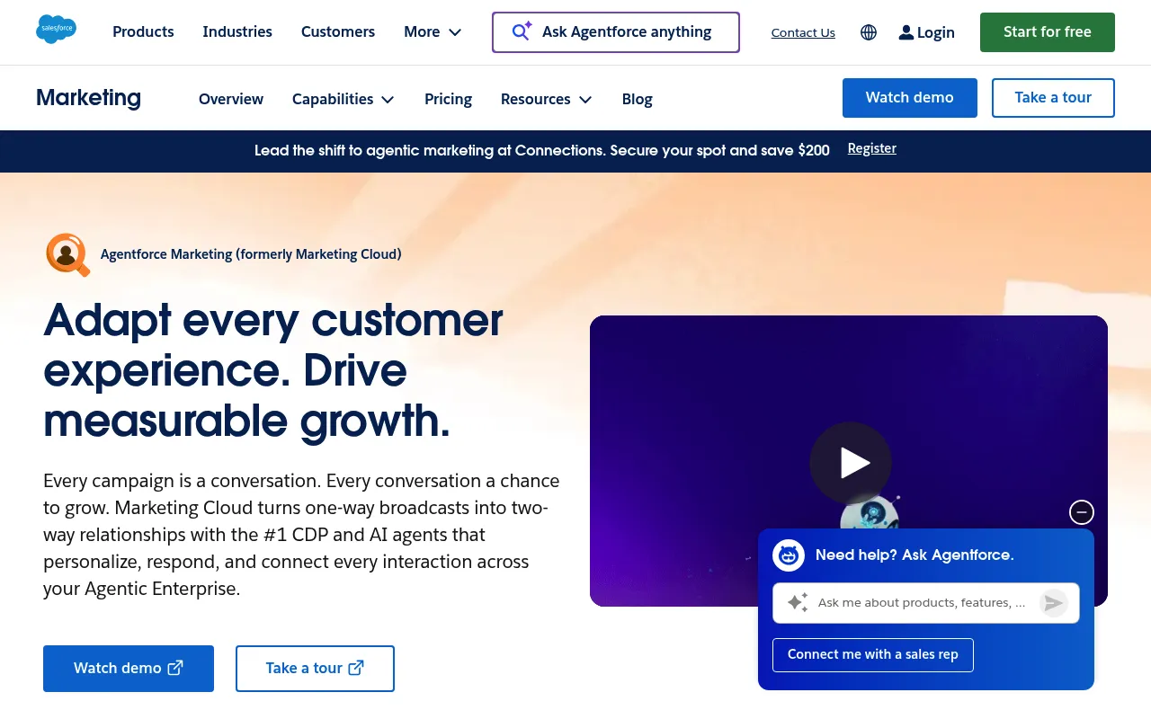 Salesforce Marketing Cloud screenshot