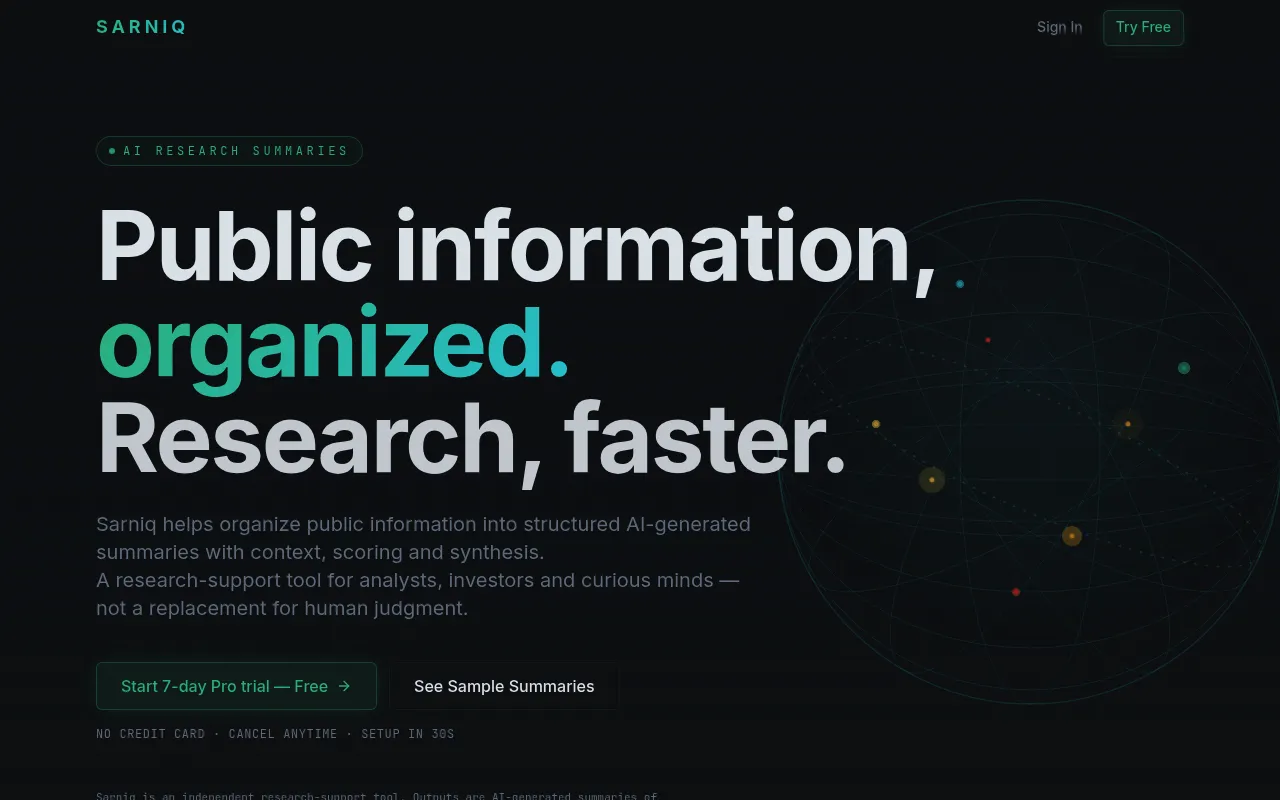 Sarniq screenshot