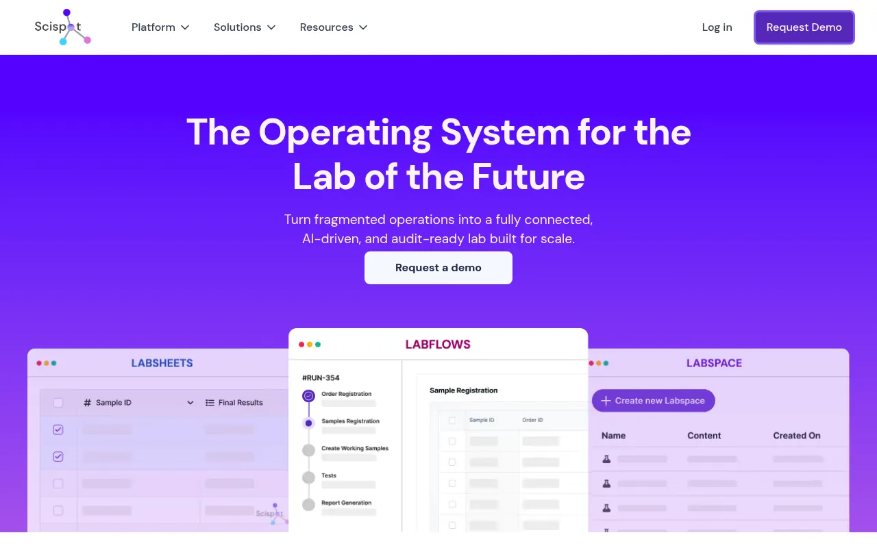 Scispot screenshot