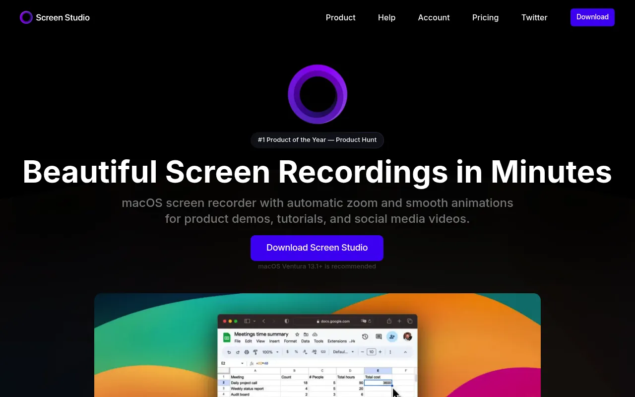Screen Studio screenshot