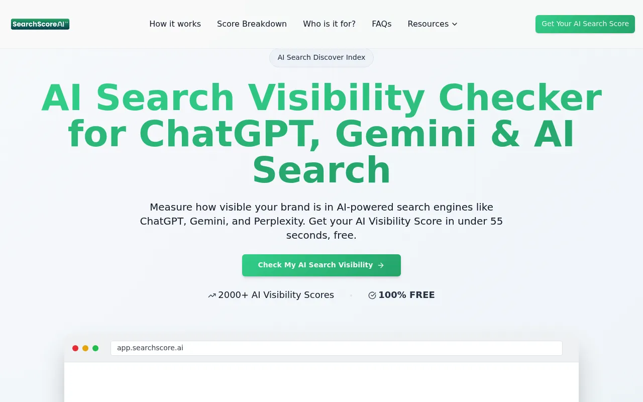 SearchScore AI screenshot