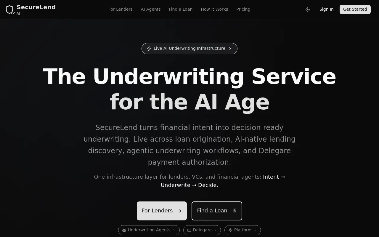 SecureLend AI screenshot
