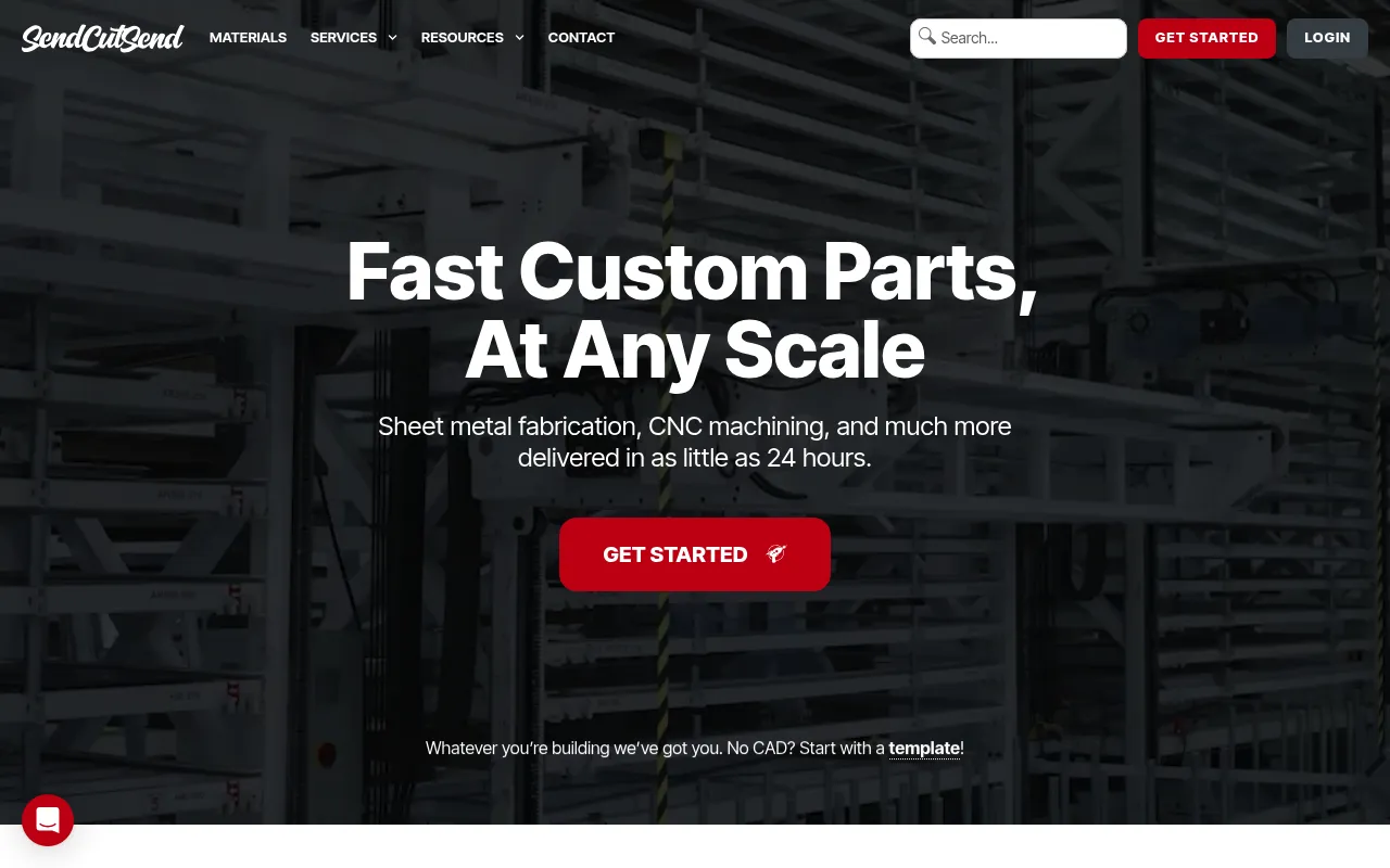 SendCutSend screenshot