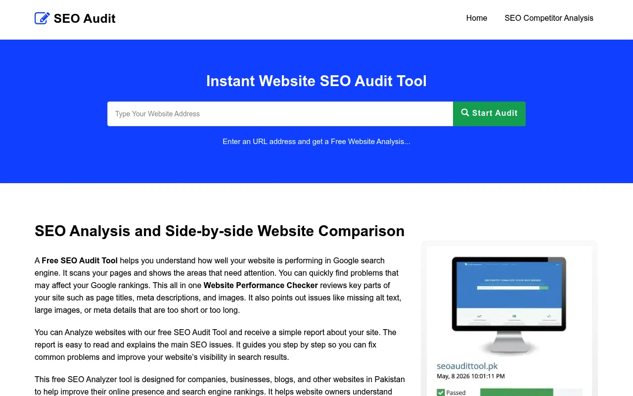 SEO Audit Tool screenshot