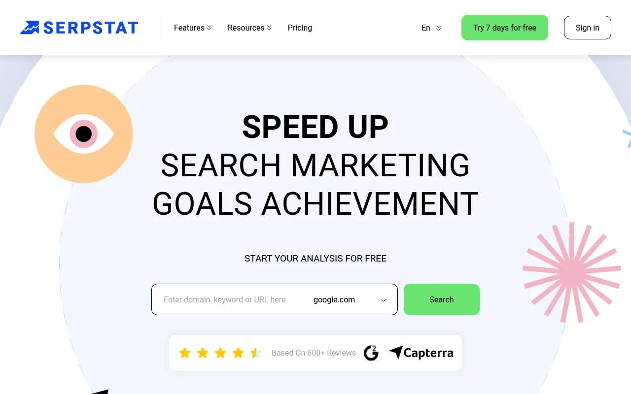 Serpstat screenshot