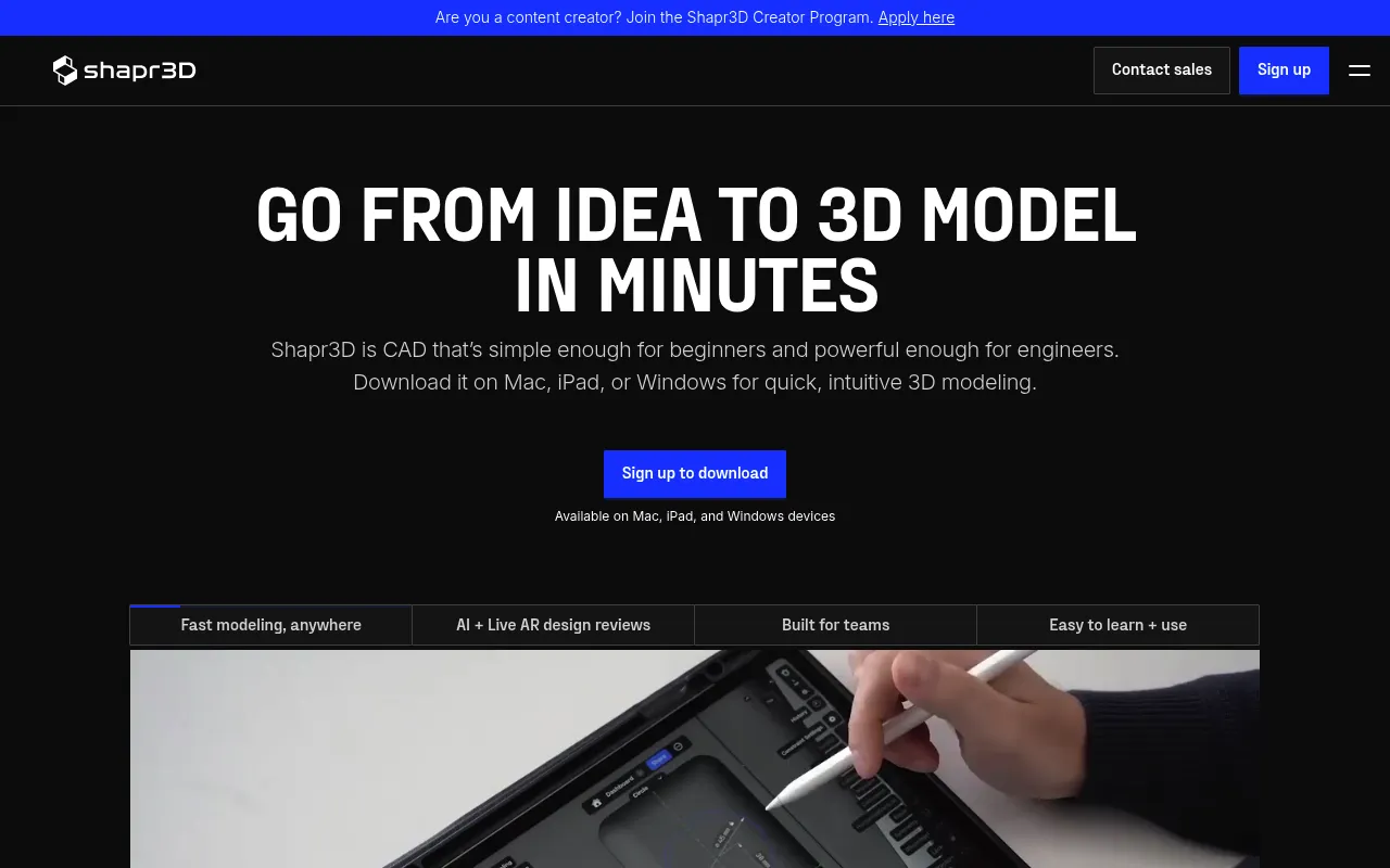 Shapr3D screenshot