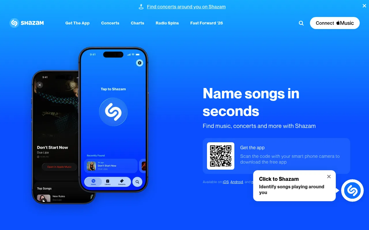 Shazam screenshot