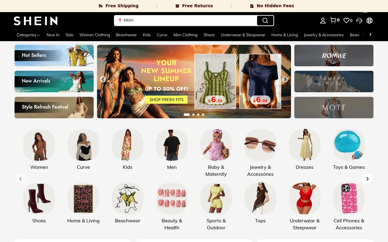 SHEIN screenshot