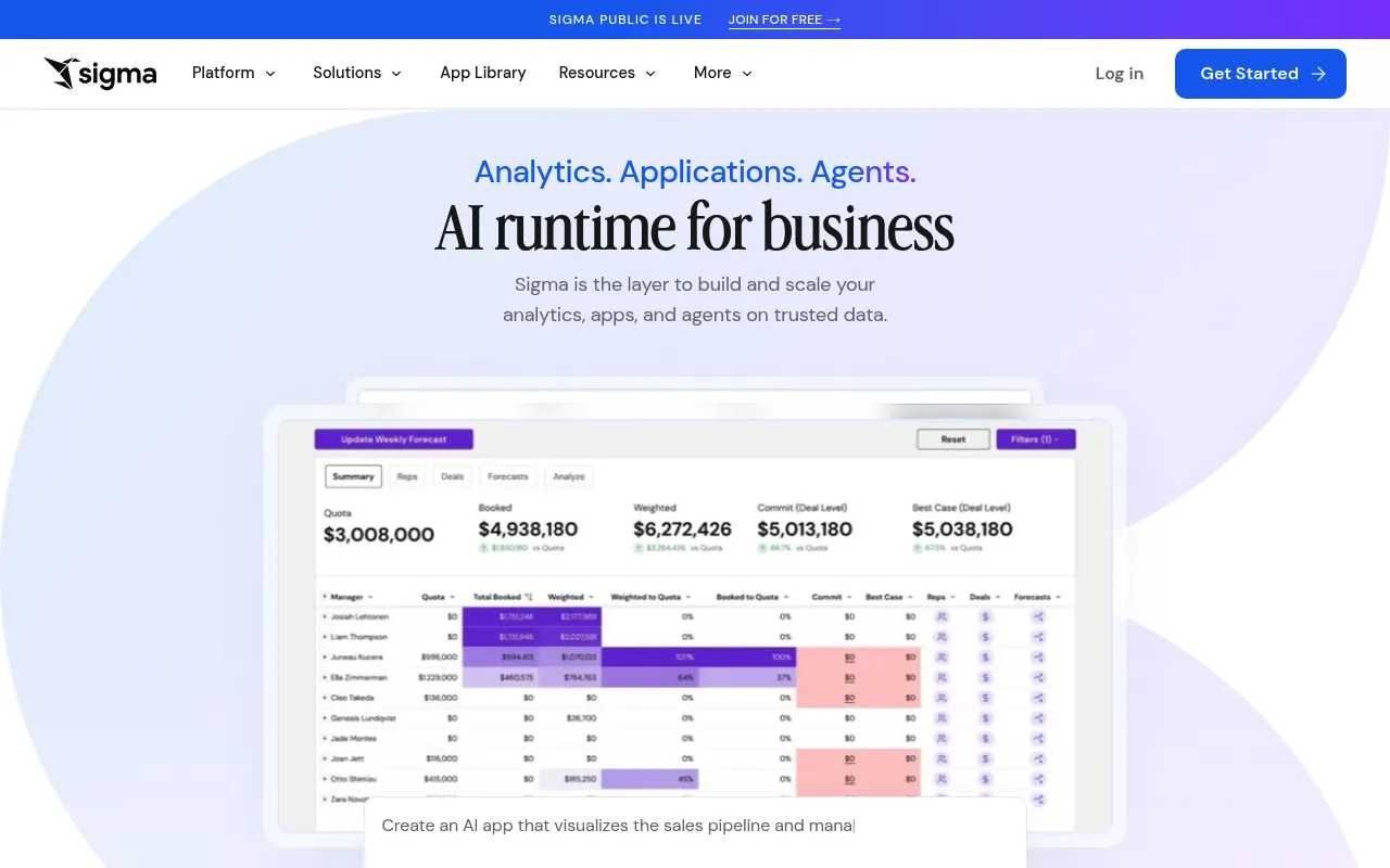Sigma screenshot