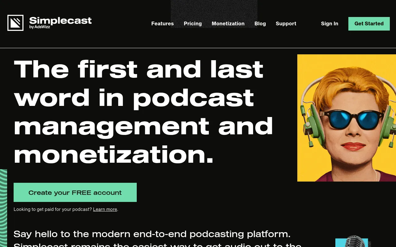 Simplecast screenshot
