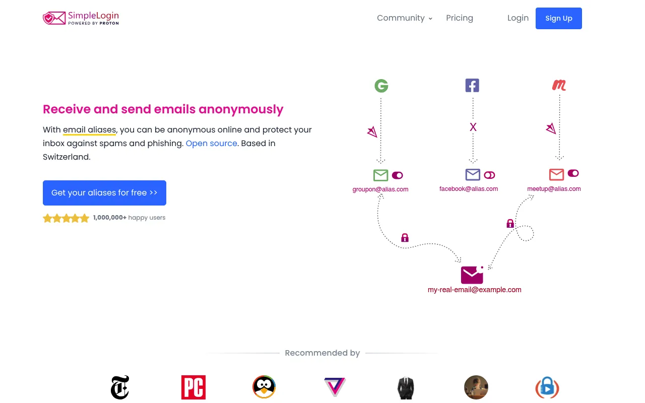 SimpleLogin screenshot