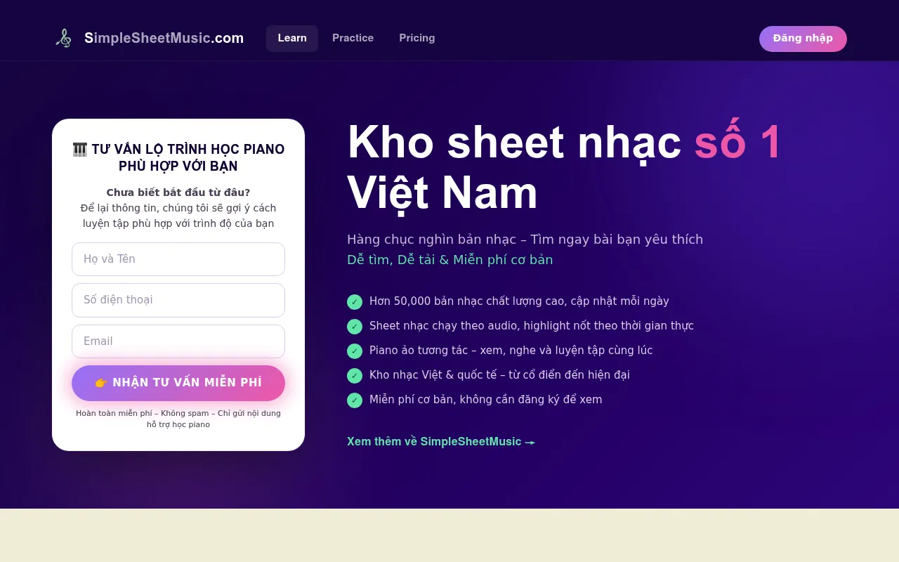 SimpleSheetMusic screenshot