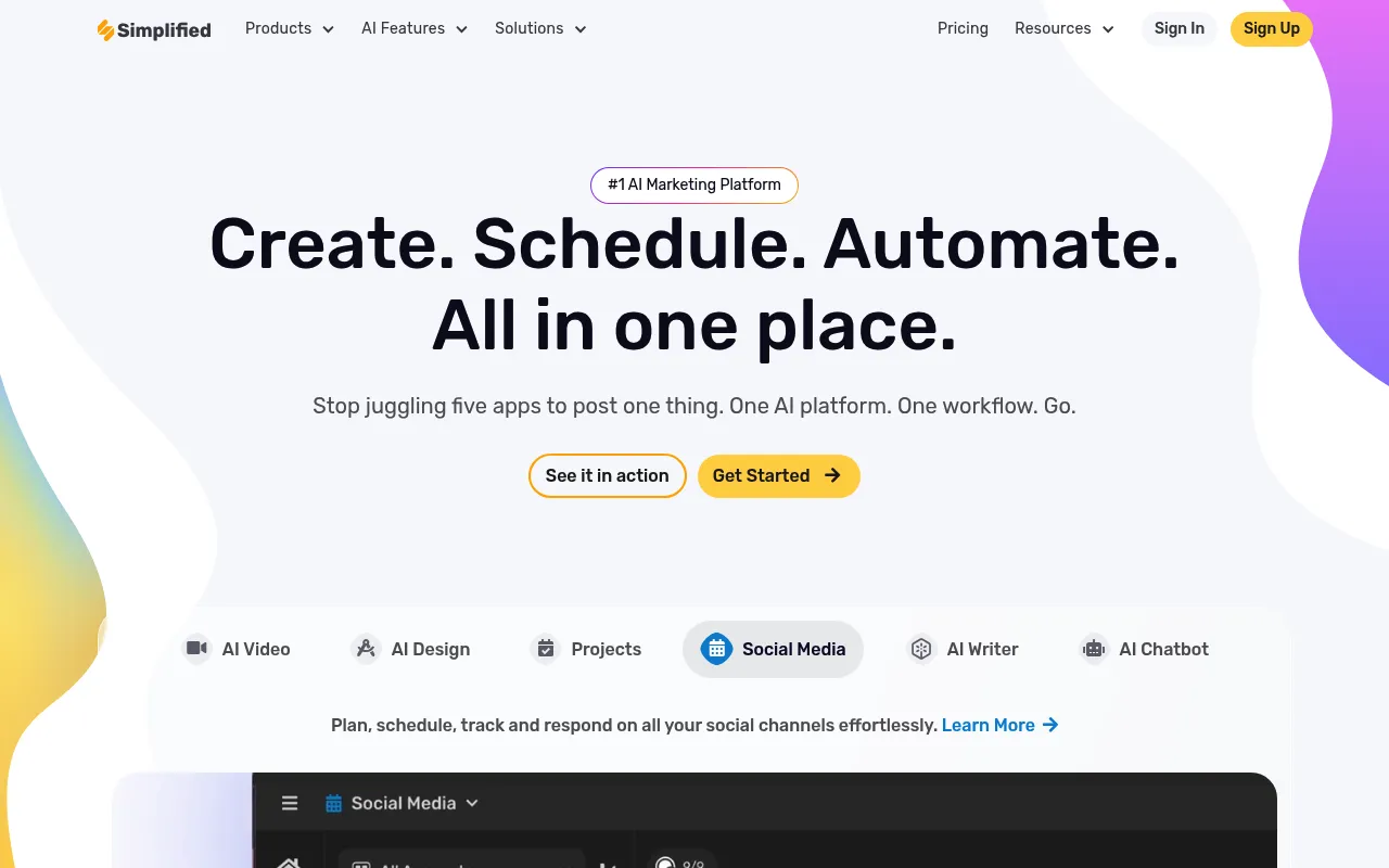Simplified screenshot