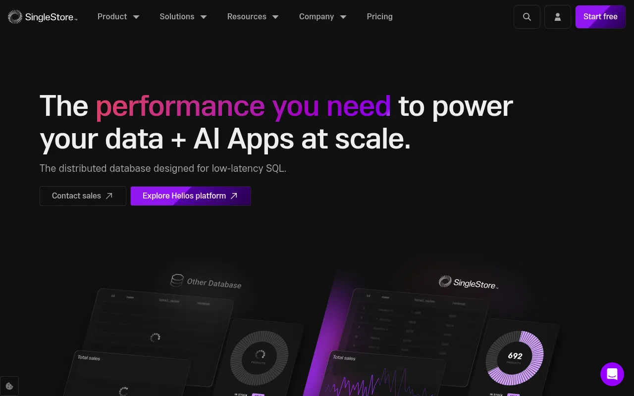 SingleStore screenshot