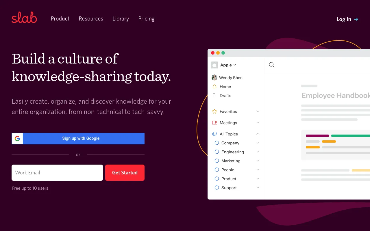 Slab screenshot