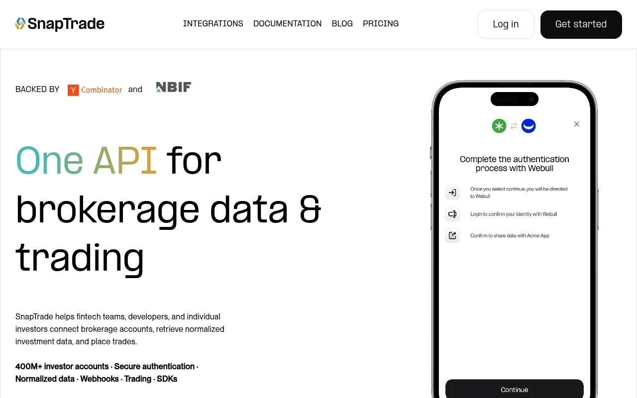 SnapTrade screenshot