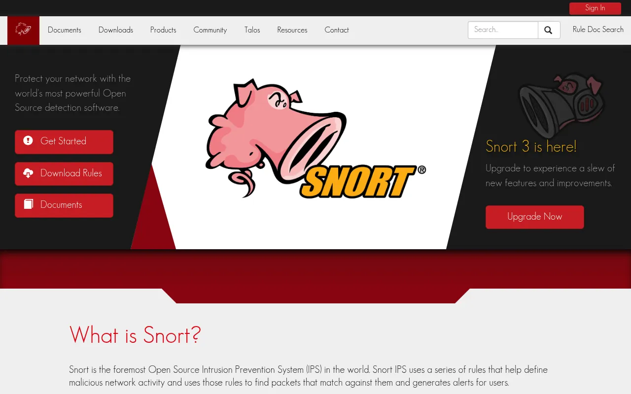 Snort screenshot