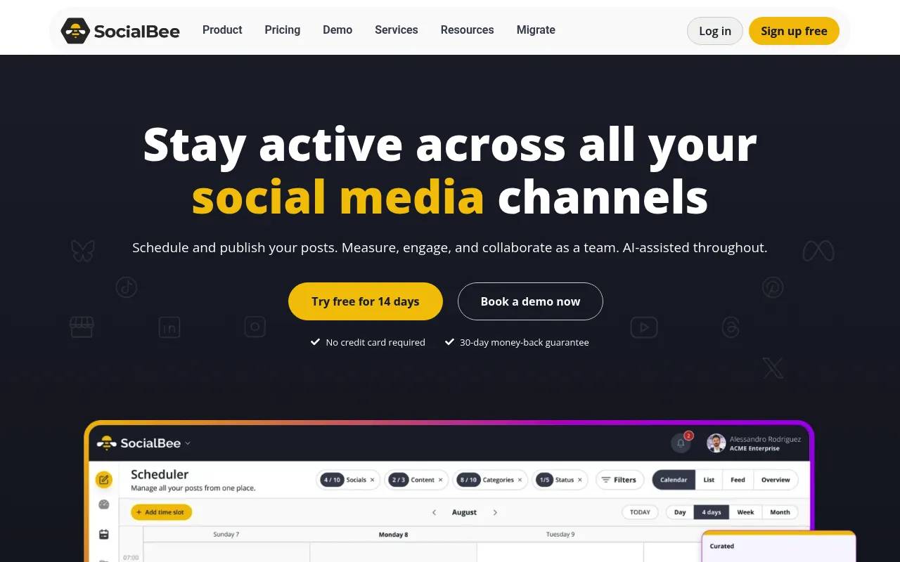 SocialBee screenshot
