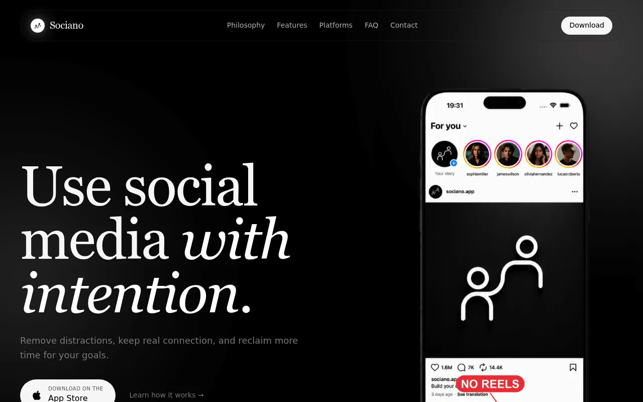 Sociano screenshot