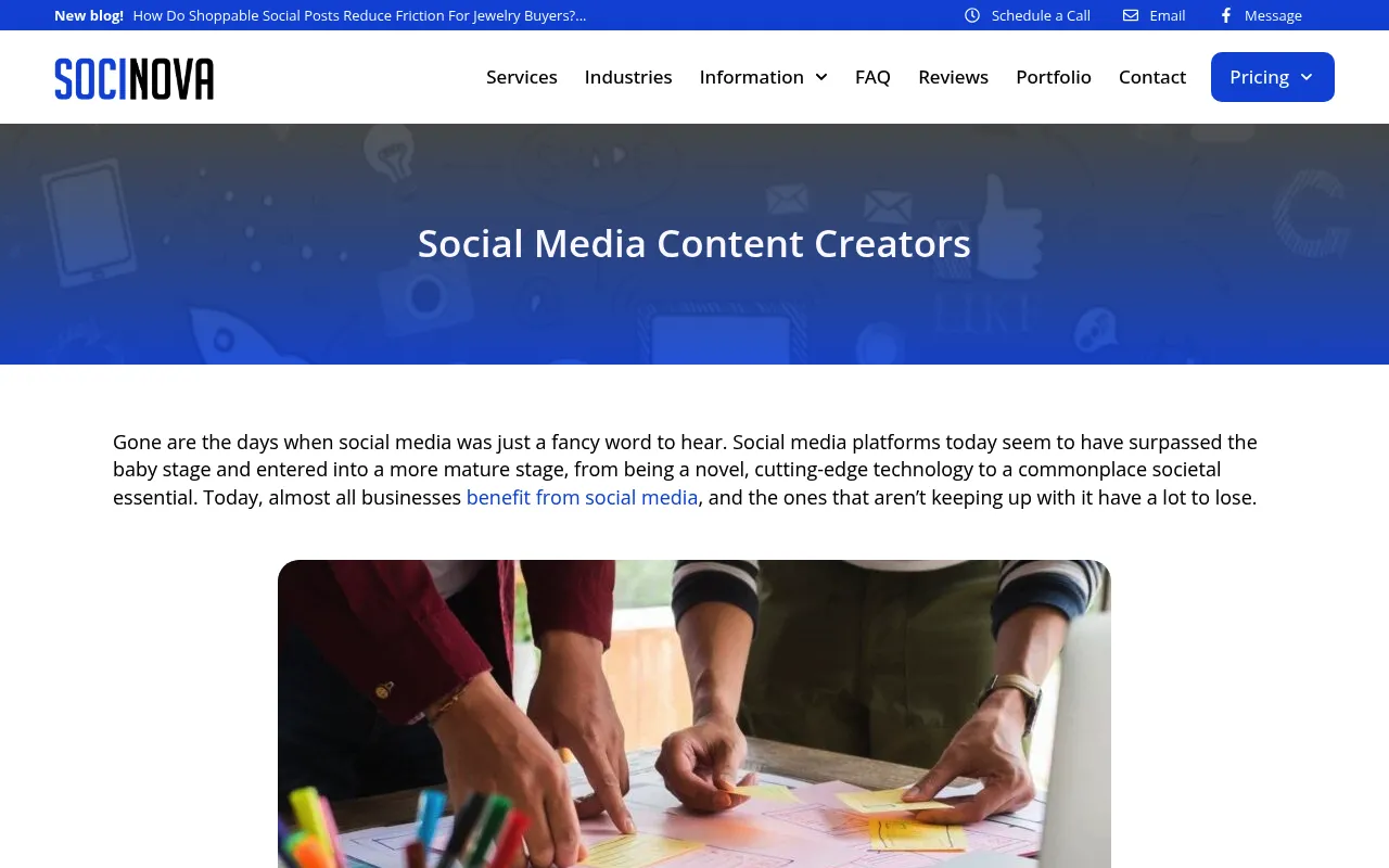 Socinova screenshot