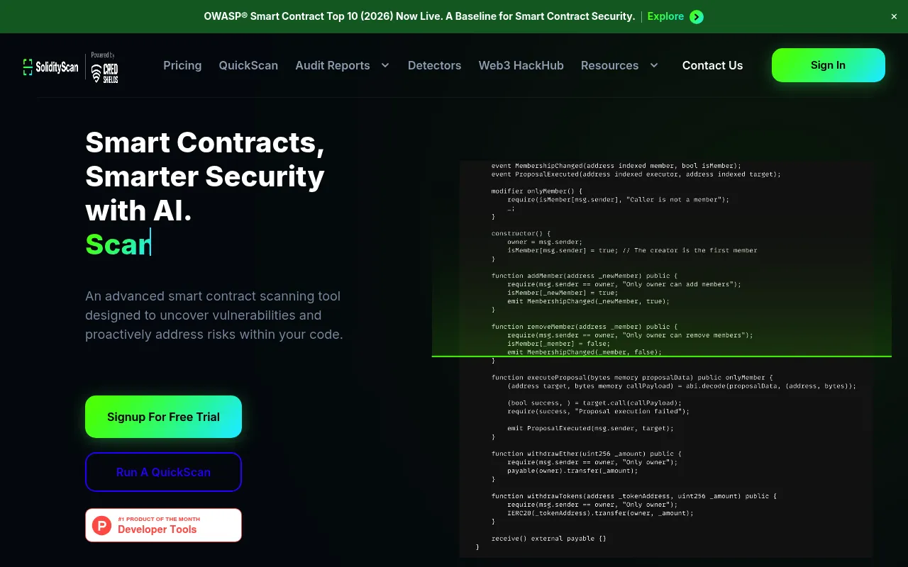 SolidityScan screenshot