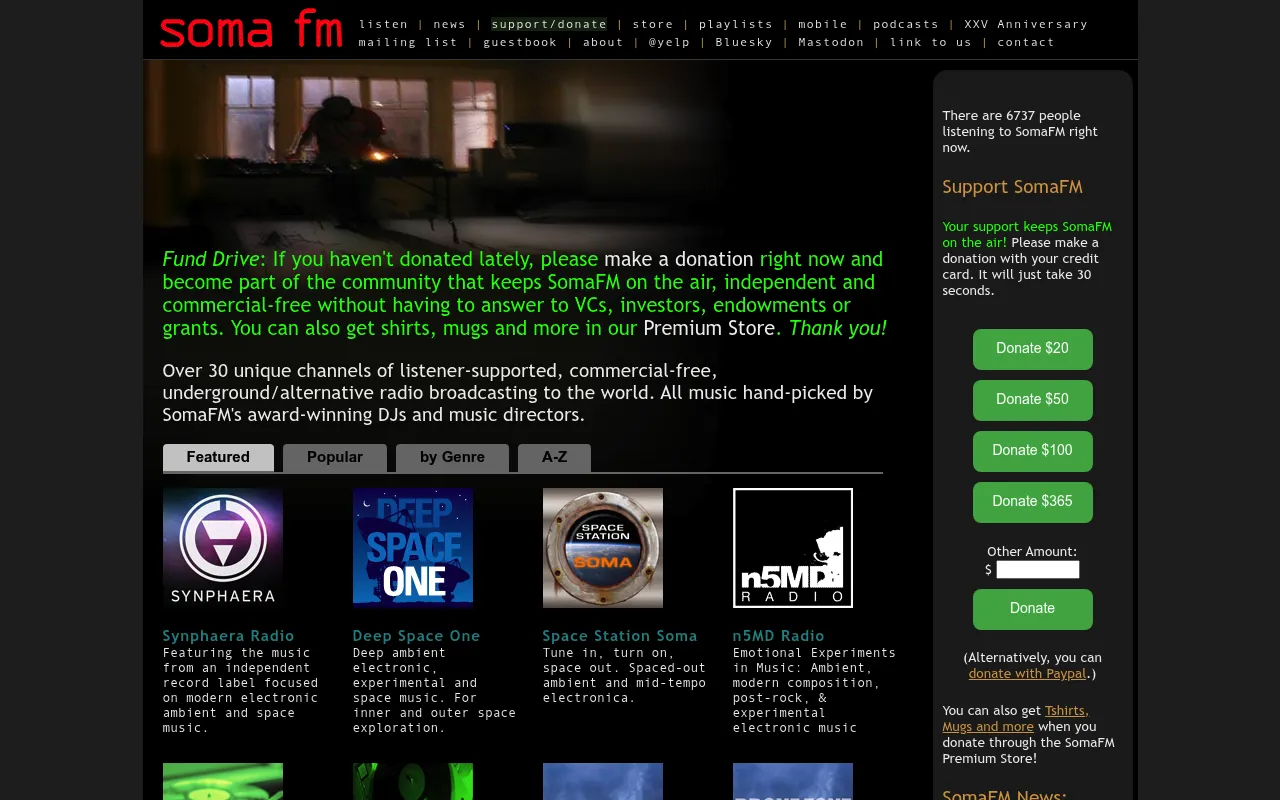 SomaFM screenshot