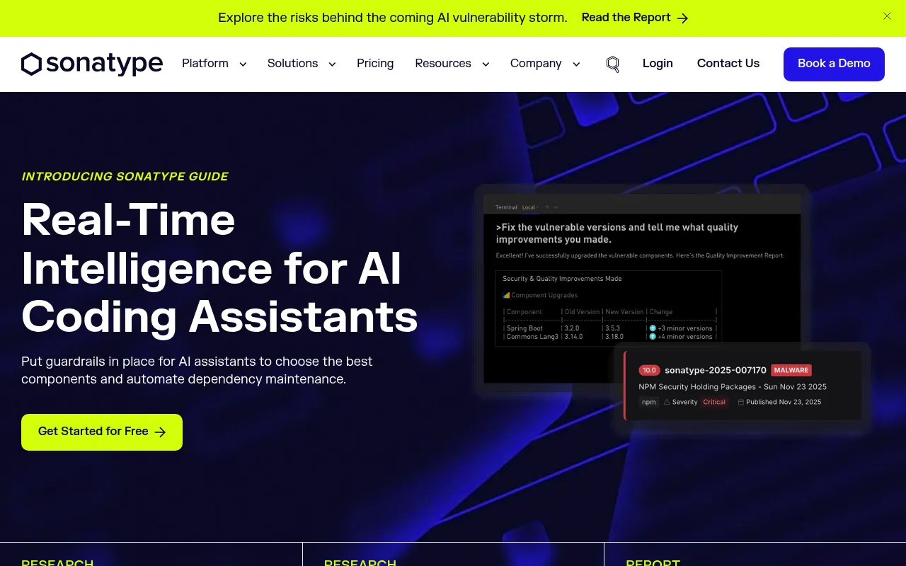 Sonatype screenshot