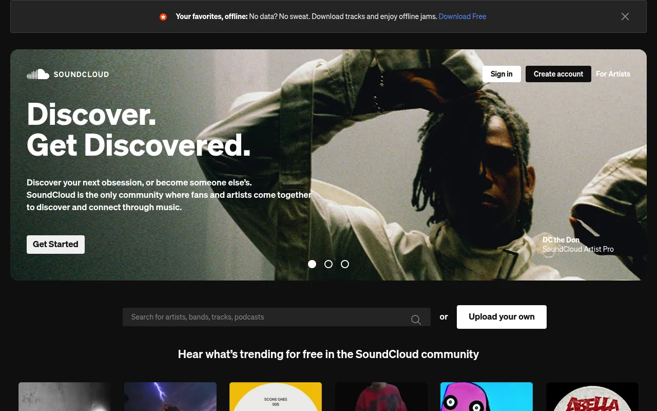 SoundCloud screenshot