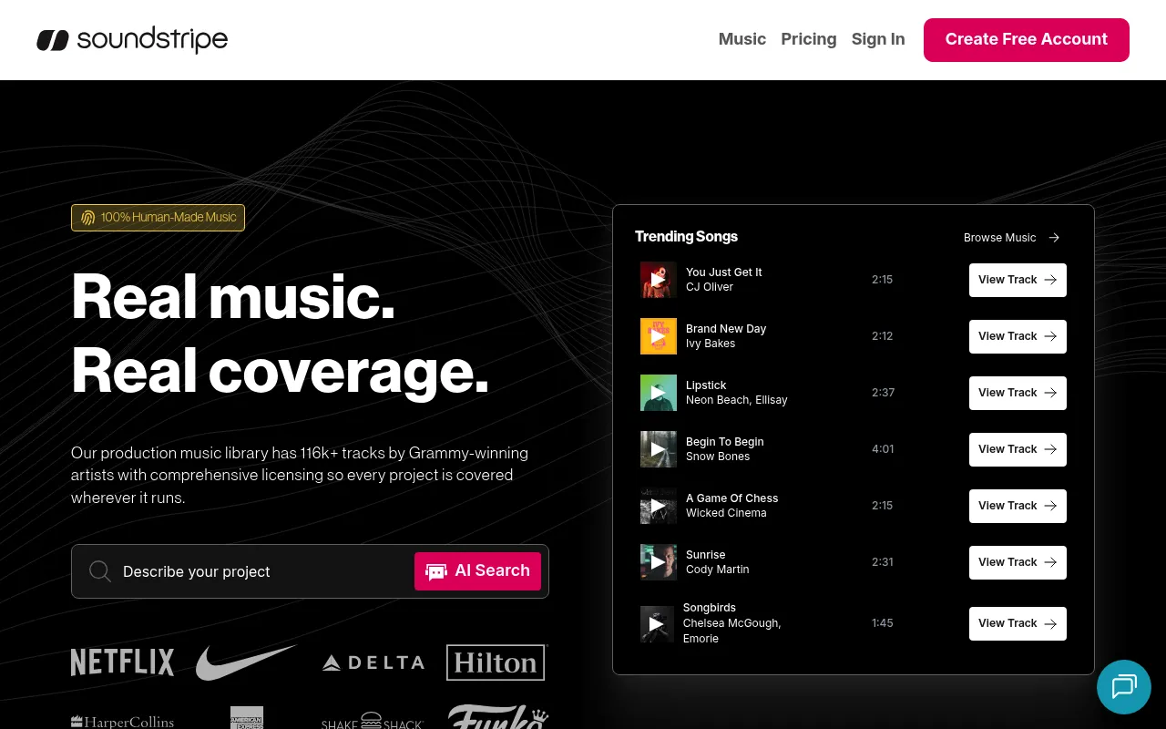 Soundstripe screenshot