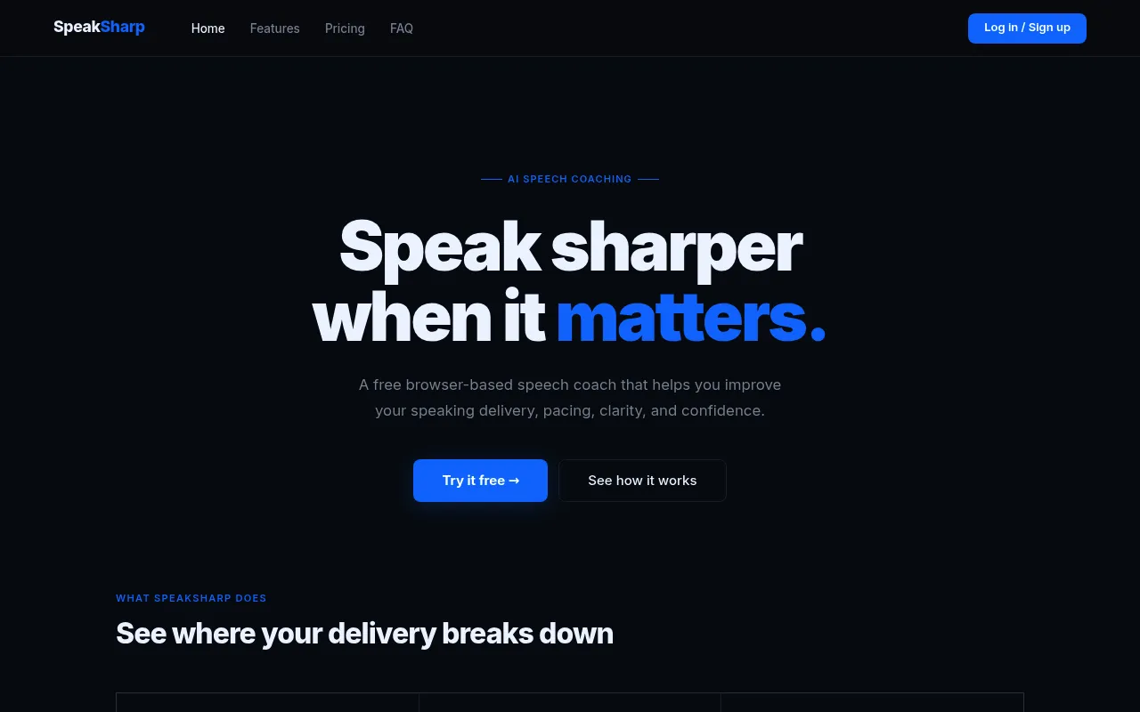 SpeakSharp screenshot