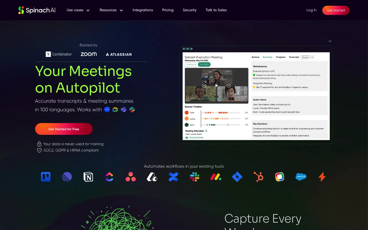 Spinach AI screenshot