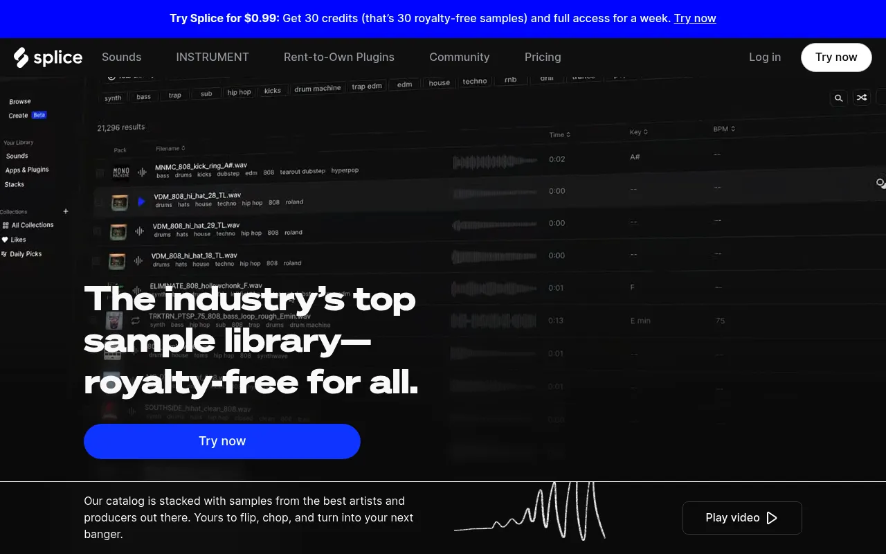 Splice screenshot