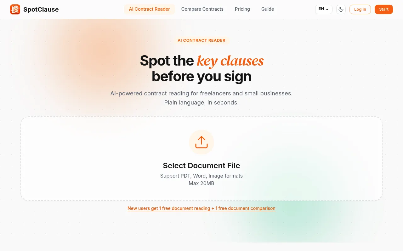 SpotClause screenshot