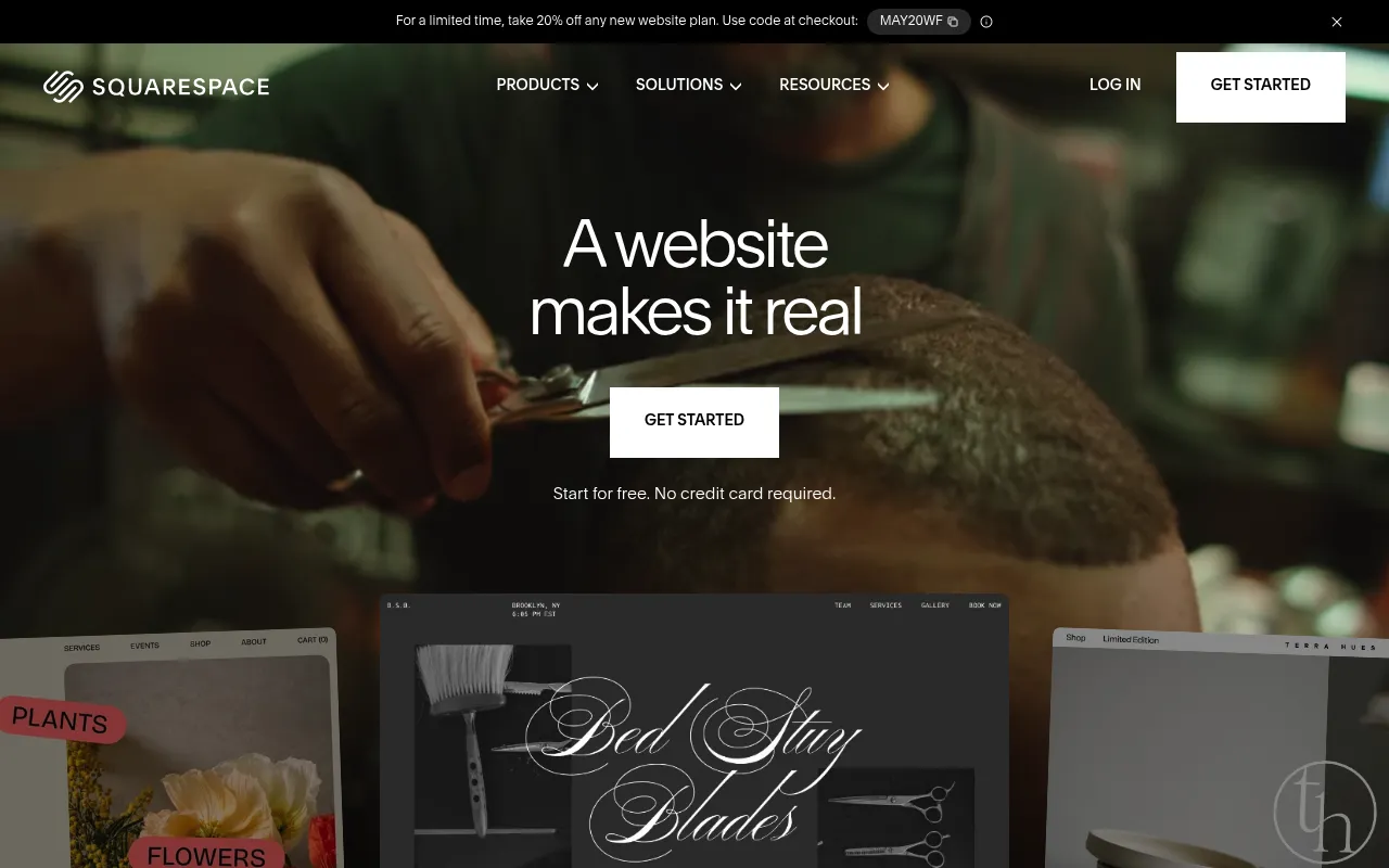 Squarespace screenshot